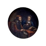 After David Teniers the Younger, 17th Century The Covetous Man 20.9cm. (8 1/4 in.) diameter