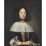 Attributed to Pieter Borselaer (Middelburg circa 1640-1731) Portrait of a lady, half-length, in a...