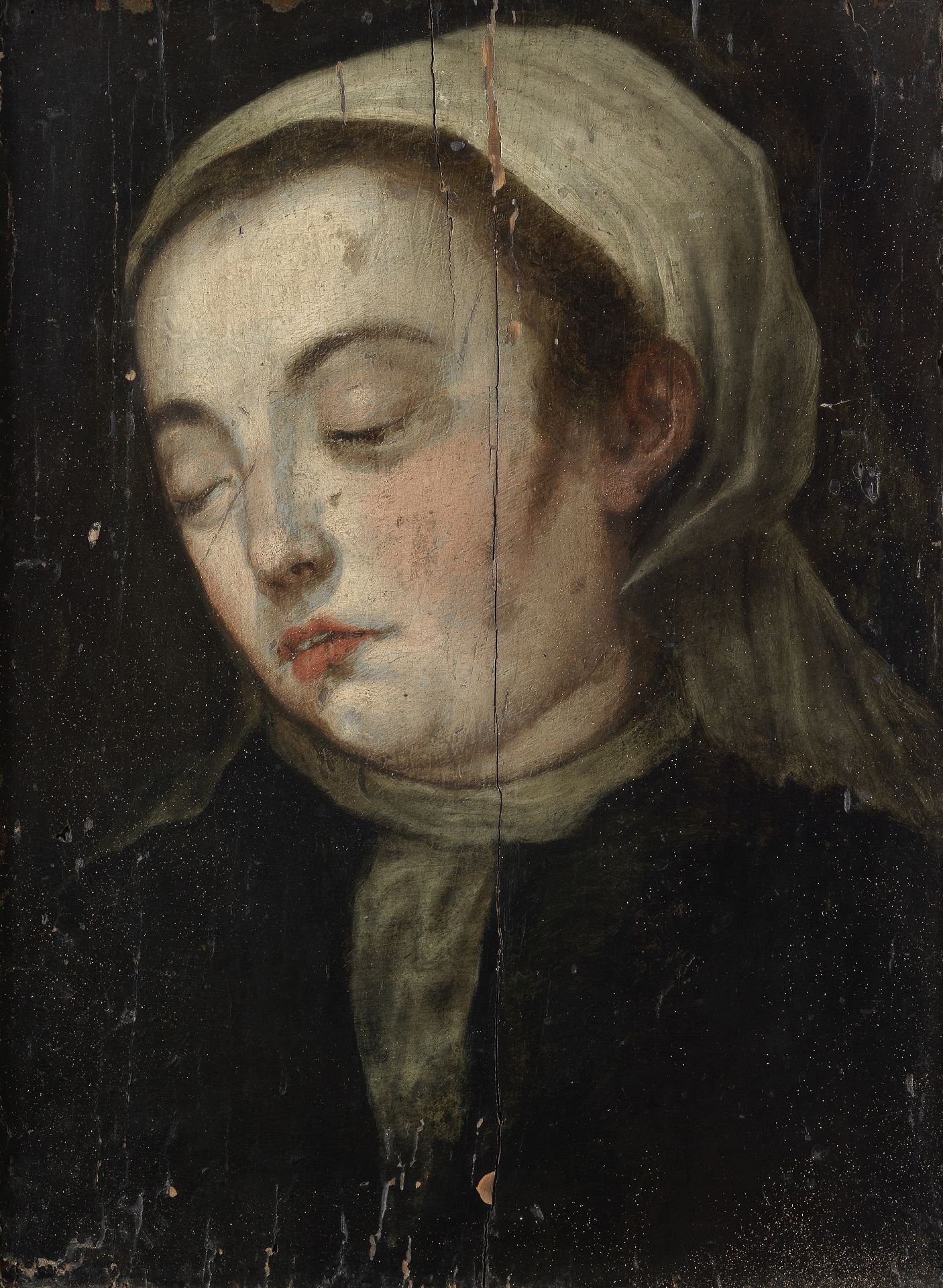 Flemish School, 17th Century Head of a lady