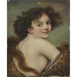 Follower of Jean Baptiste Greuze (Tournus 1725-1805 Paris) A Bacchante unframed