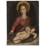 North Italian School, early 17th Century The Madonna with the sleeping Christ Child