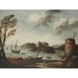 Venetian School, 18th Century A Mediterranean inlet with shipping at anchor; and A Mediterranean ...