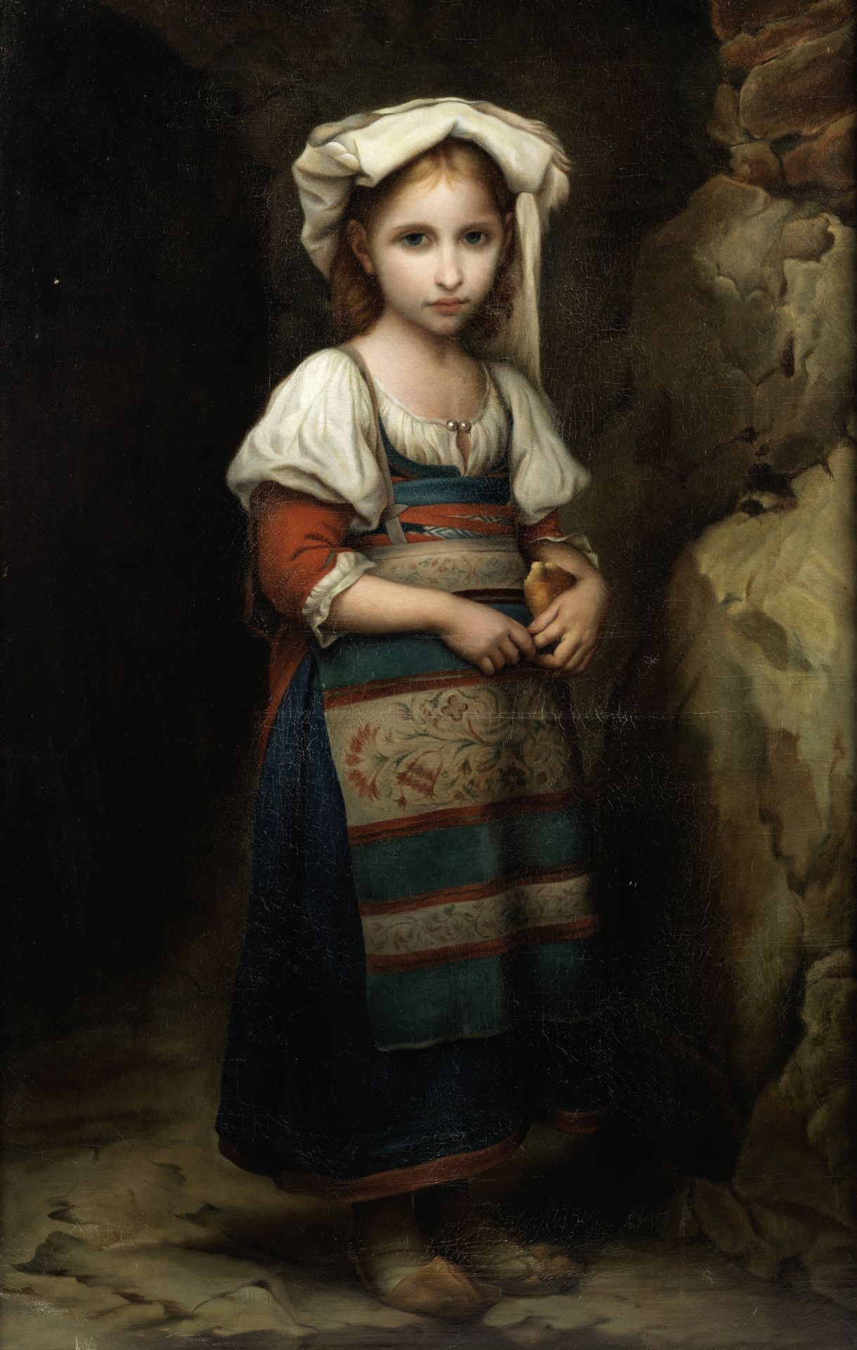 Italian School, 19th Century Young girl in peasant dress