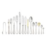 An extensive Austrian silver table service of flatware and cutlery Vienna, 800 standard marks, ci...