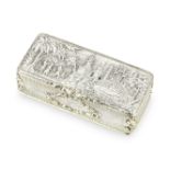 A 19th century French silver chinoiserie snuff box and with later Russian import mark,