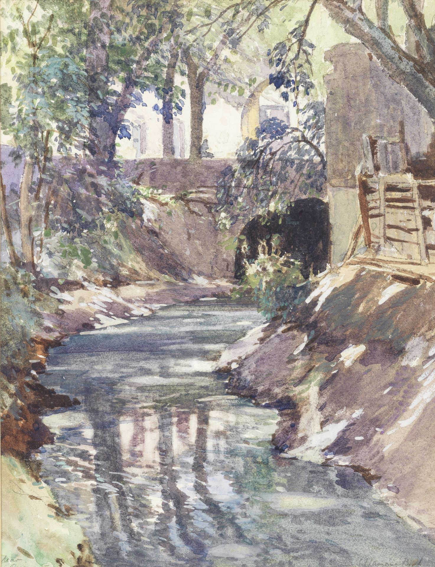 Samuel John Lamorna Birch, RA, RWS, RWA (British, 1869-1955) 'Near Avignon, France'