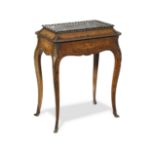 A 19th century gilt bronze mounted walnut, tulipwood and fruitwood marquetry jardiniere in the L...