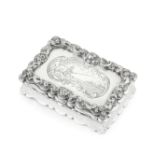 A Victorian silver snuff box Yapp & Woodward, Birmingham 1851