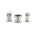 Omar Ramsden and Alwyn Carr: an Arts and Crafts three-piece condiment set London 1903 / 1904 and ...