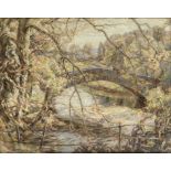 Percy Hague Jowett (British, 1882-1955) 'Rothay Bridge, Ambleside'