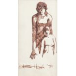 Bikash Bhattacharjee (Indian, 1940-2006) Two Figures