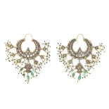 A pair of diamond-set earrings North India, 19th Century(2)