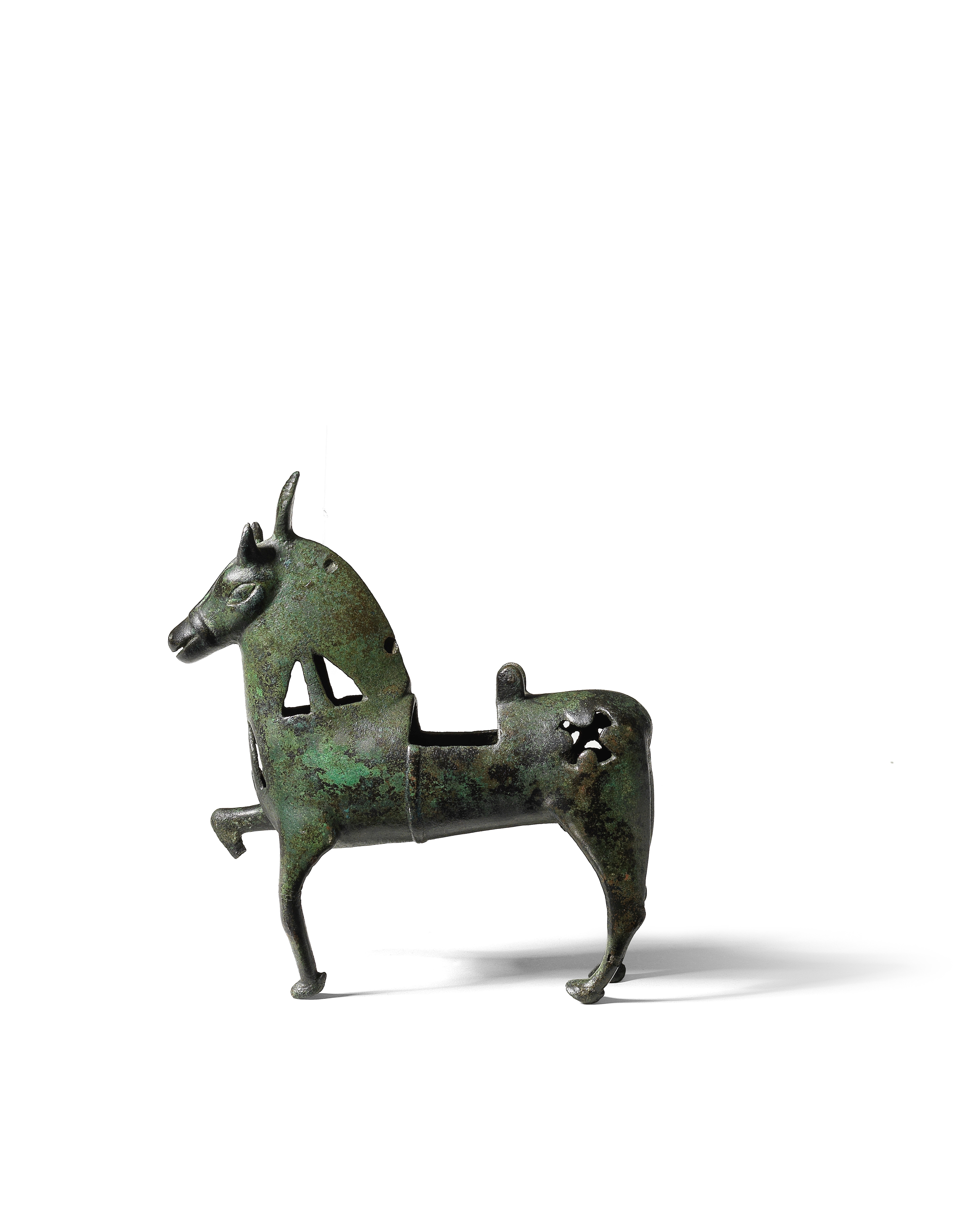 An Umayyad bronze censer in the form of a horse Eastern Mediterranean, possibly Syria, 7th/ 8th C...