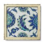 A large Iznik pottery tile Turkey, 17th Century