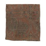 A Sogdian silk samite fragment with winged horses Central Asia, 7th-9th Century