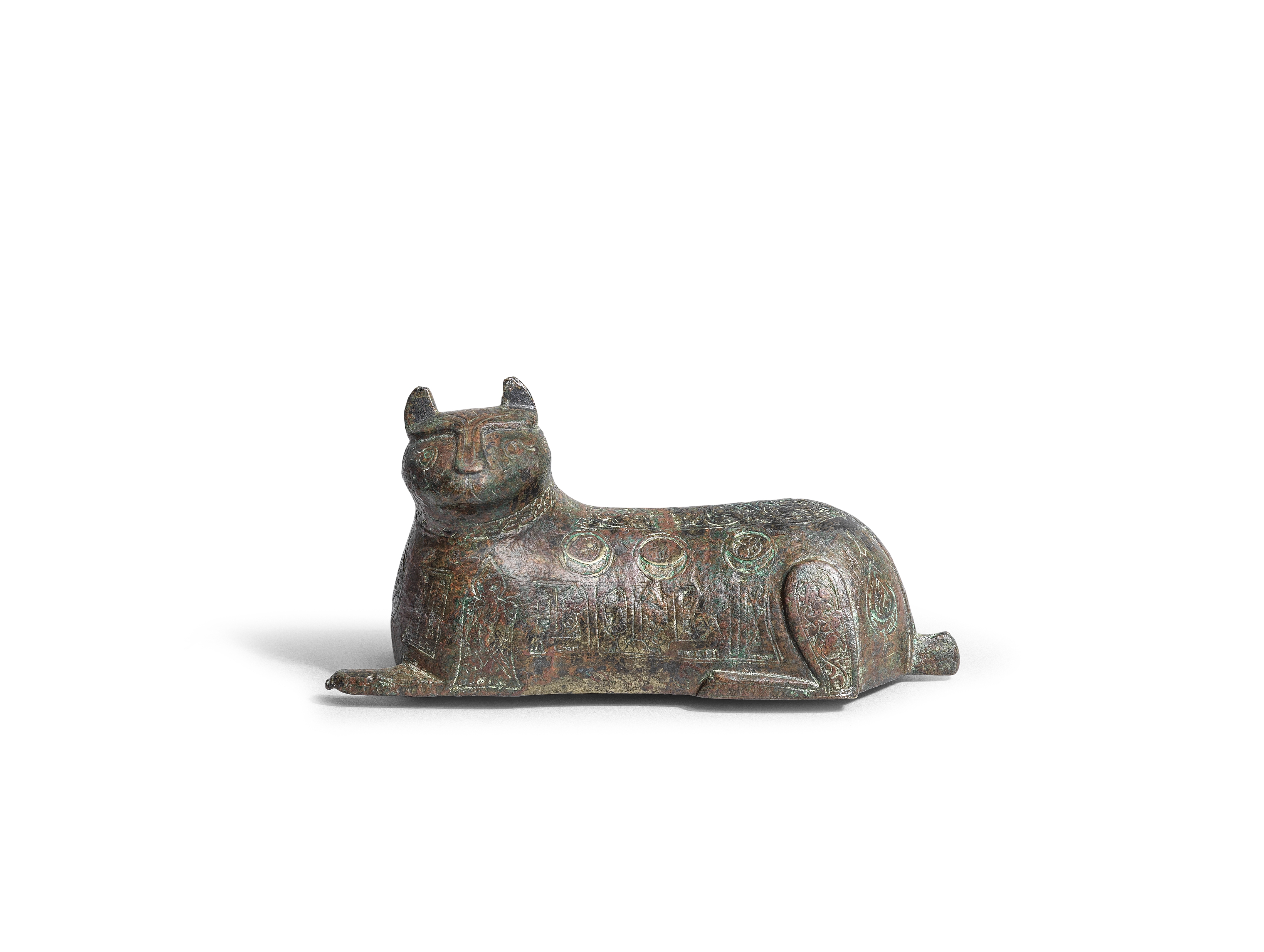 A Khorasan bronze weight in the form of a lion Persia, 12th Century