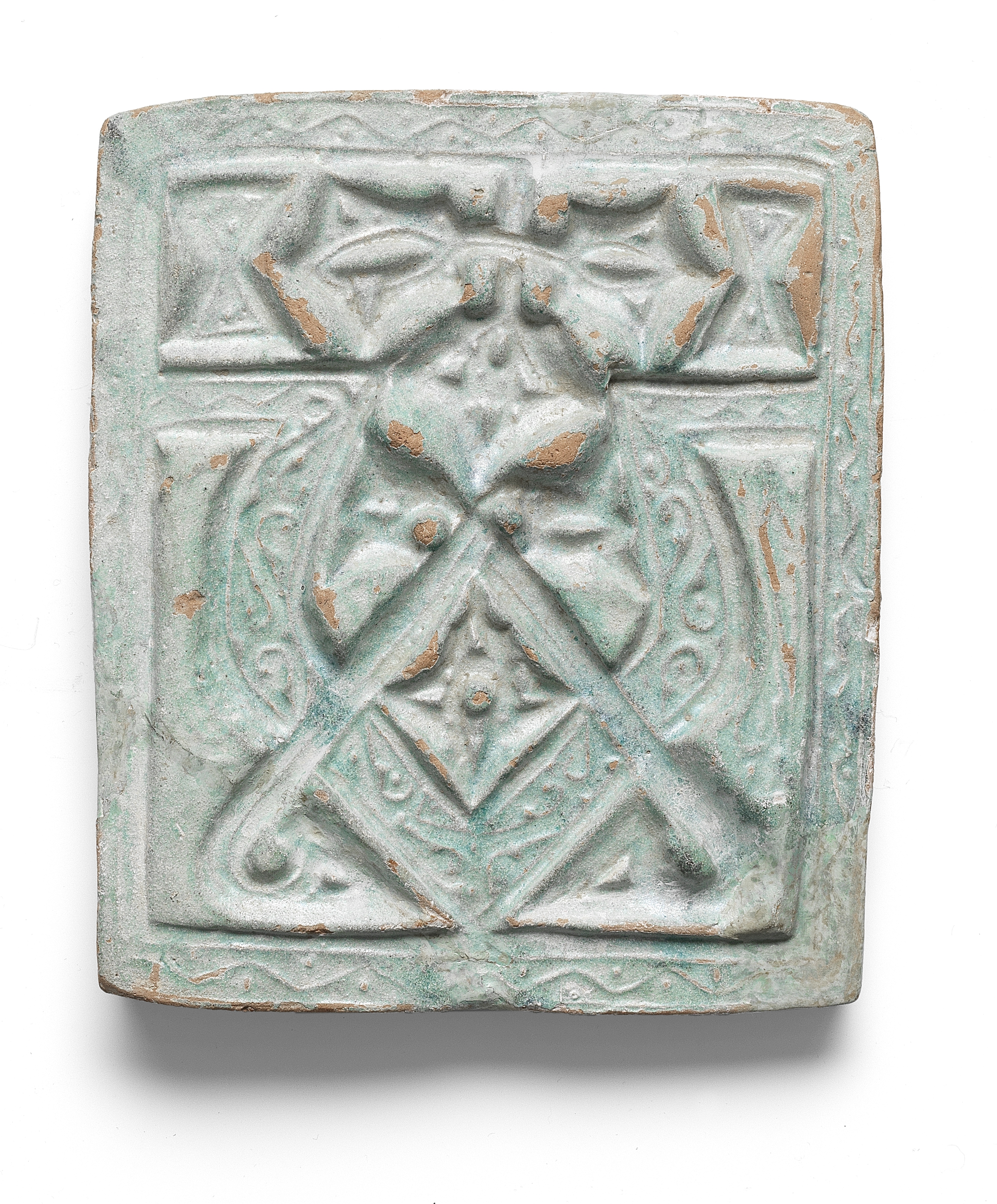 A Ghaznavid monochrome pottery tile Afghanistan, 11th/ 12th Century