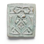 A Ghaznavid monochrome pottery tile Afghanistan, 11th/ 12th Century