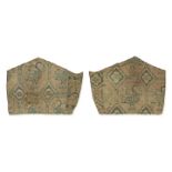 Two Sogdian silk samite fragments with ducks Central Asia, 7th-9th Century