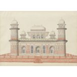 Eleven views of Indian monuments, including the Taj Mahal and its interior and the Tomb of I'tima...