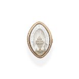 GOLD AND IVORY MEMORIAL RING, DATED 1786