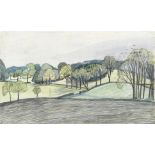 John Northcote Nash R.A. (British, 1893-1977) Spring Landscape, Iver Heath (Executed circa 1914)