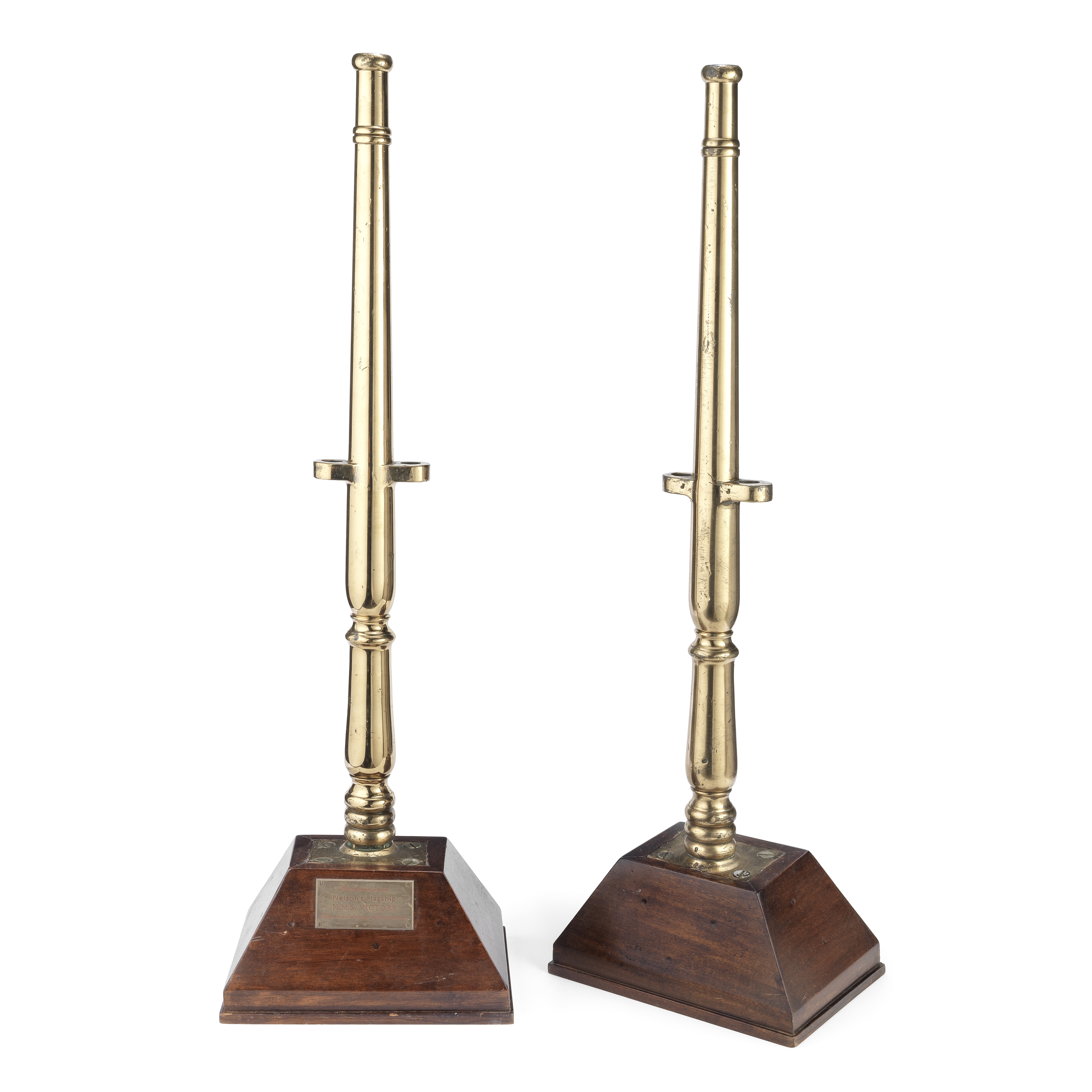 A Pair Of Polished Bronze Stanchions, HMS Victory (2)