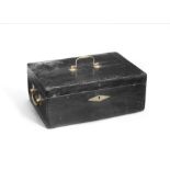 A large leather-bound three-handled despatch box for Prince Frederick, Duke of York, late 18th ce...
