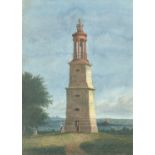 French school, early 19th century The Lantern of Demosthenes and the Obelisk in the park of Saint...