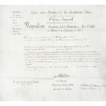 NAPOLEON AT SCH&#214;NBRUNN Engraved Imperial Decree with manuscript insertions, signed ('Charles...