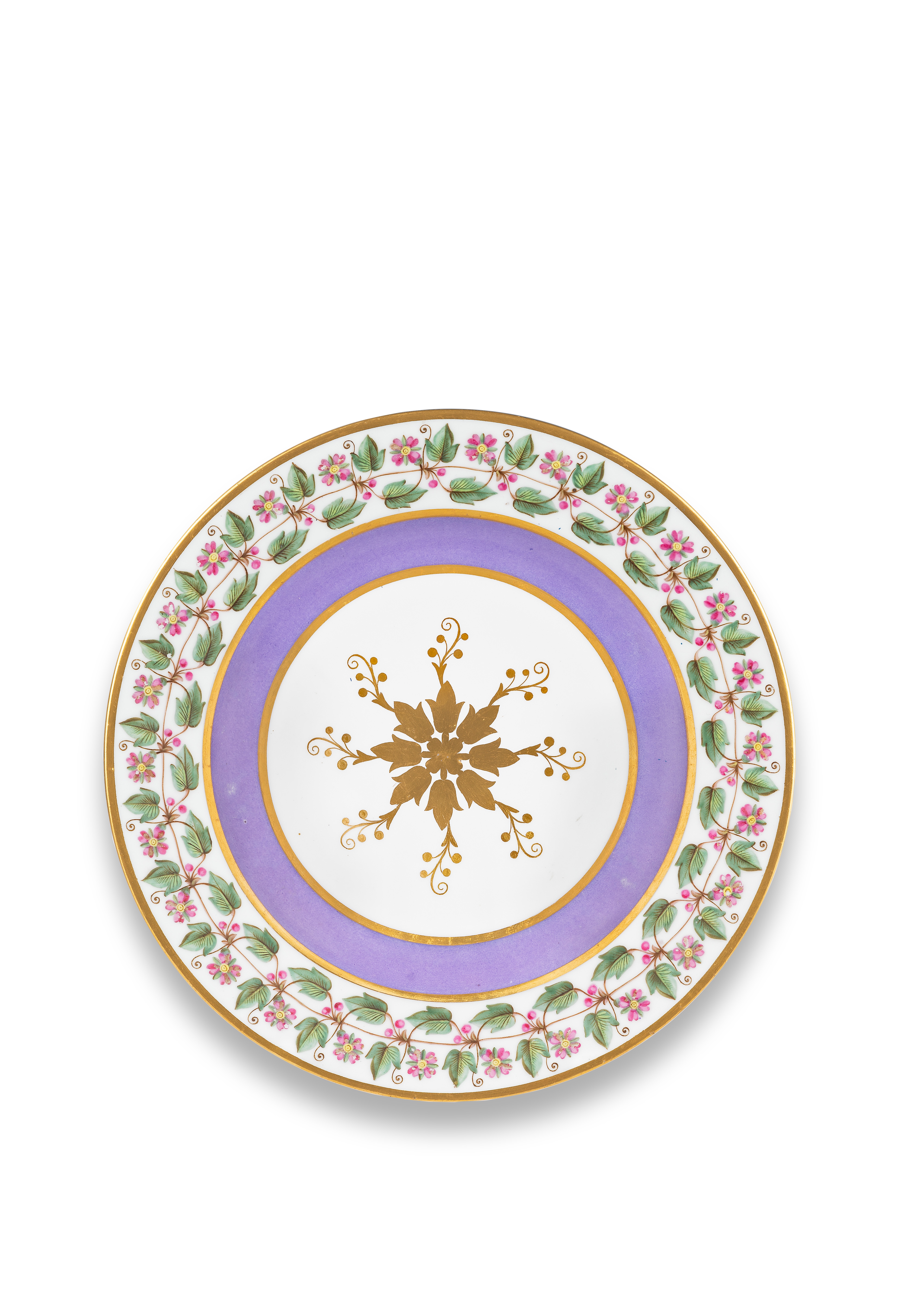 A S&#232;vres plate from the 'service du palais imp&#233;rial de Bordeaux' for Napoleon I, circa ...