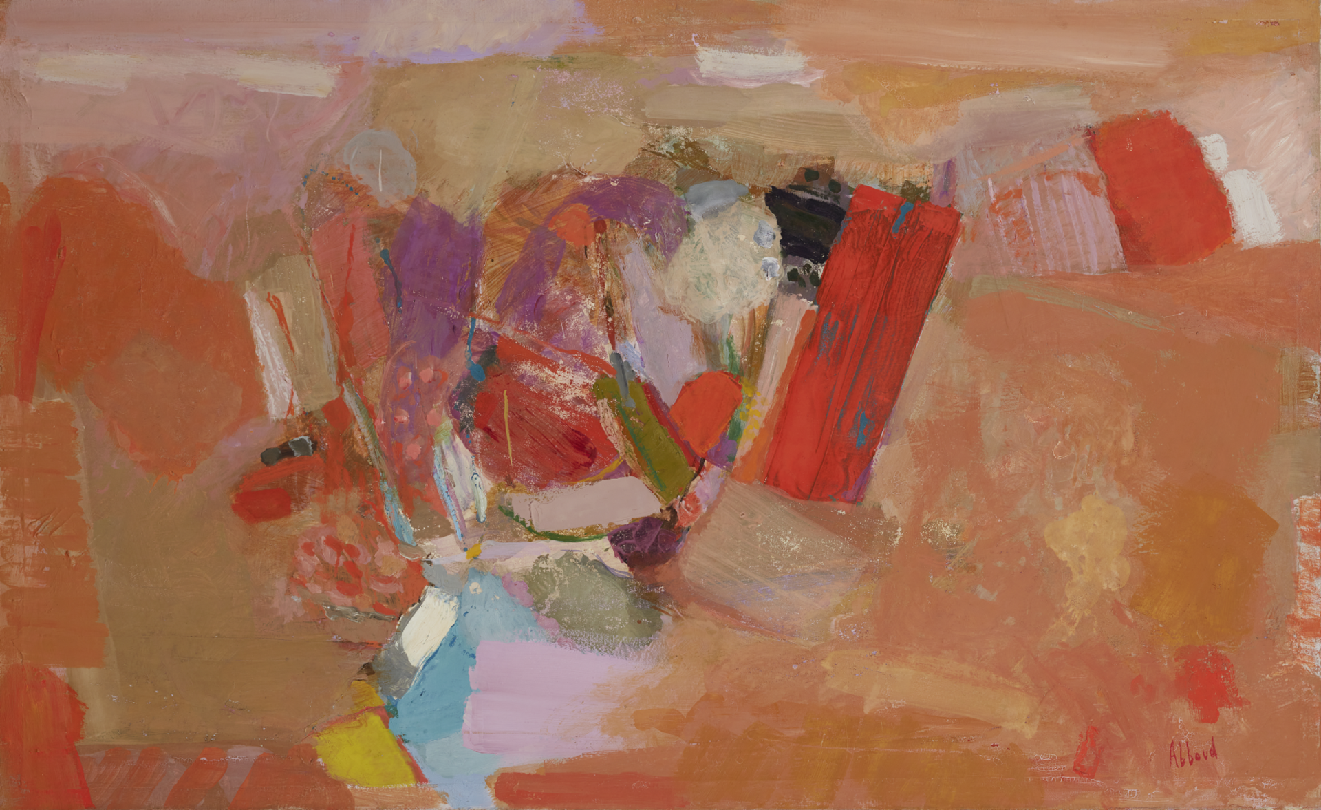 Shafic Abboud (Liban, n&#233; en 1926-2004) Composition (oil on canvas, framedsigned)