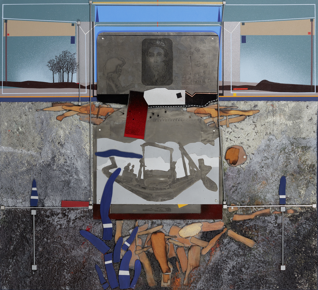 Mohammad El Rawas (Liban, n&#233; en 1951) When We are Gone (mixed media and assemblage on plywoo...