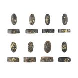 Eight fuchi-gashira (hilt collars and pommels) Edo period (1615-1868), 18th to 19th century (16)