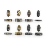 Eight fuchi-gashira (hilt collars and pommels) Edo period (1615-1868), 18th to 19th century (16)