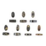 Seven fuchi-gashira (hilt collars and pommels) Edo period (1615-1868), 18th to 19th century (14)