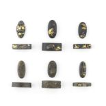 Six fuchi-gashira (hilt collars and pommels) Edo period (1615-1868), 18th to 19th century (12)