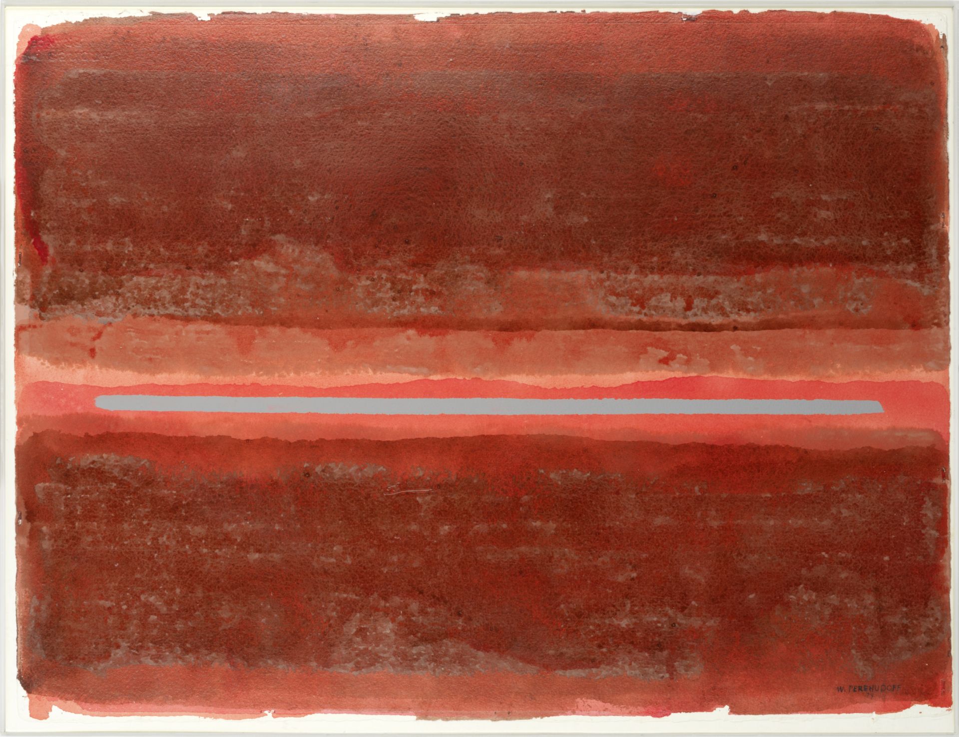 William Perehudoff R.C.A. (Canadian, 1919-2013) Colour field study in red