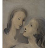 L&#233;on Zack (Lev Vasilevich Zak) (Russian/French, 1892-1980) Deux femmes unframed