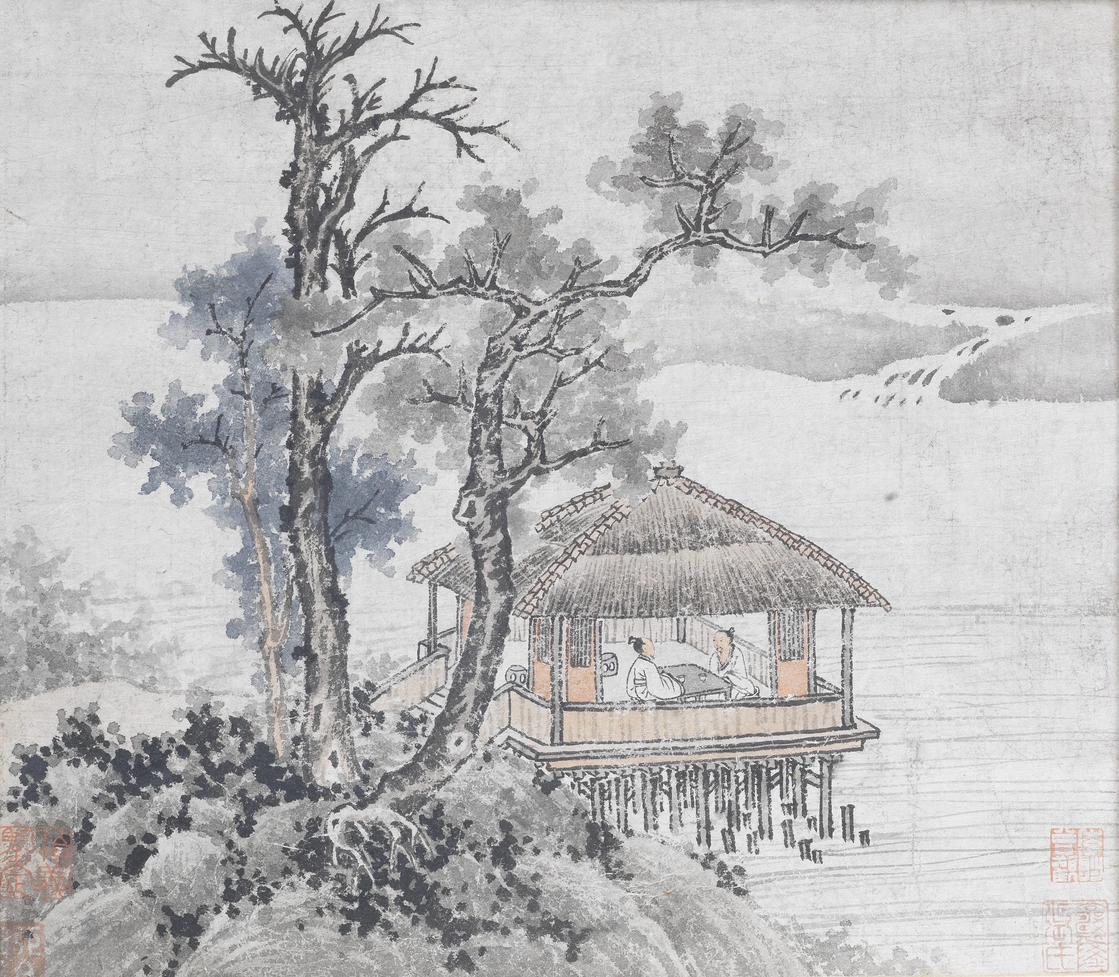 Anonymous Probably Ming DynastyLandscape with Scholars