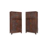 An important pair of Hongmu Four-Part Compound Hat-chests on Cabinets, dingxiang'gui 17th/18th c...