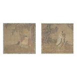 ANONYMOUS 17th centuryTwo album-leaf paintings of Immortals (2)