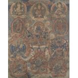 A THANGKA OF GUHYASAMAJA AND CONSORT 19th century