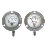 Two early Bugatti dashboard pressure gauges, 1909-1919, ((2))