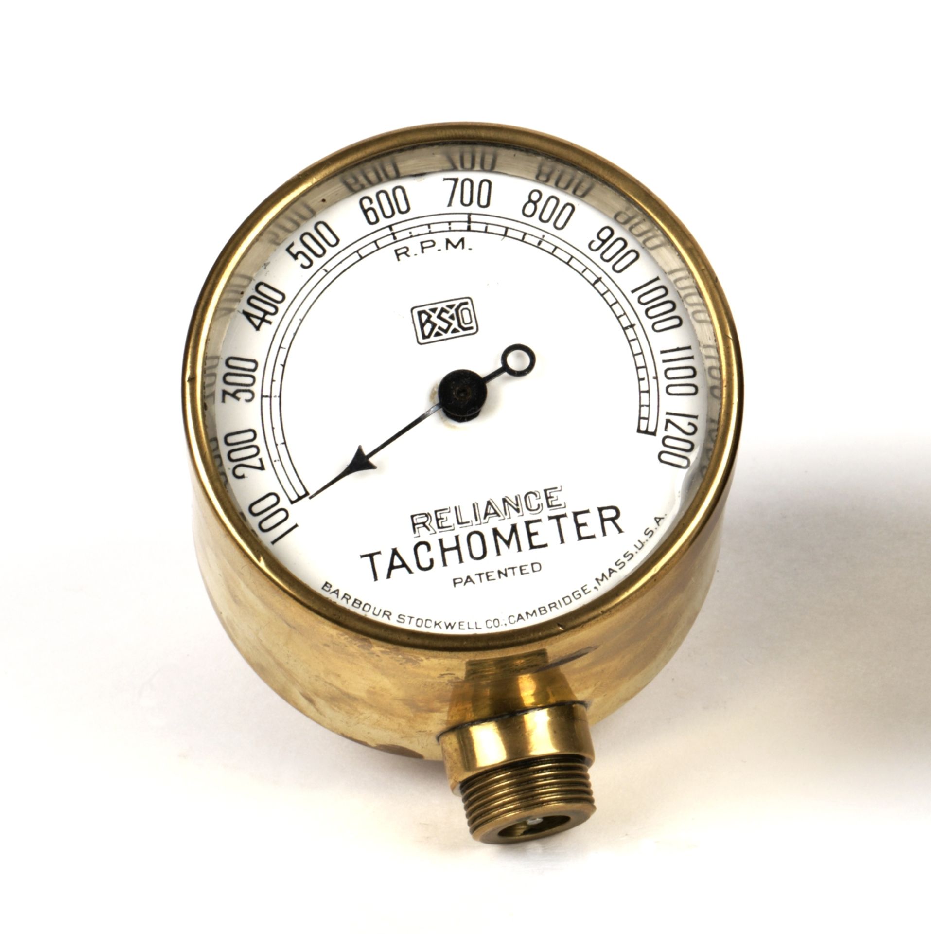 A Reliance Tachometer by Barbour Stockwell Co of Cambridge Mass, American, circa 1910,