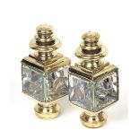 A good large pair of Bleriot oil-illuminated carriage lamps, French, circa 1904, ((2))