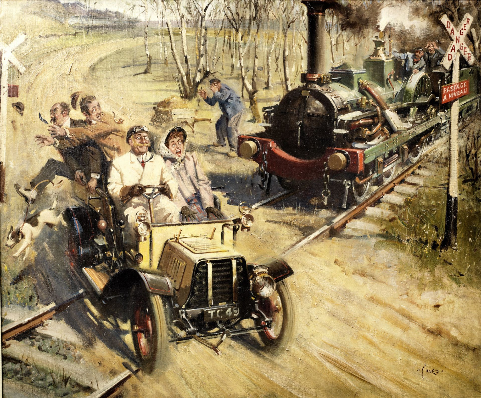 Terence Cuneo (British, 1907-1996), 'Danger! - Passage a Niveau', Offered for sale on behalf of ...
