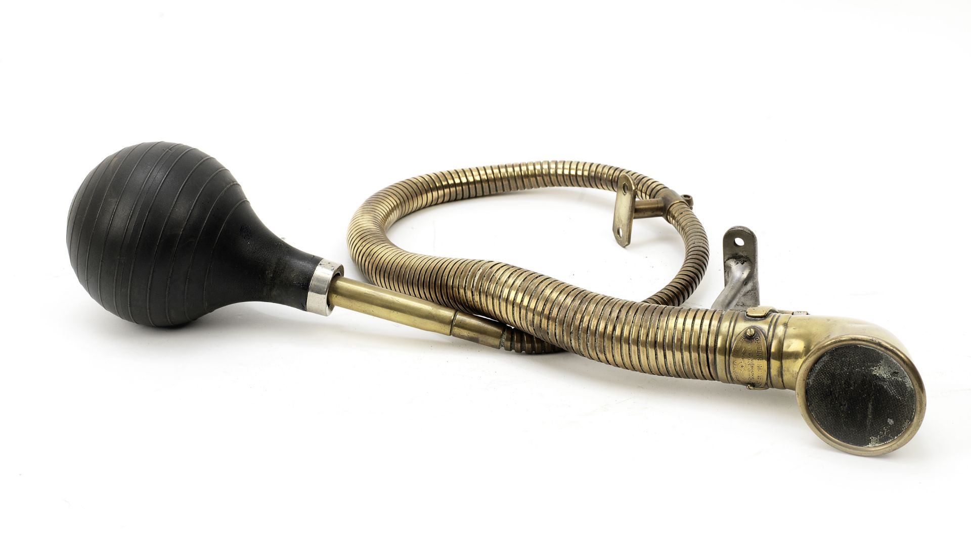 A 'Boa Constrictor' elbow bulb horn, patented 1907,
