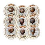 NINE 'PARIS' PORCELAIN PLATES, FRENCH, CIRCA 1840, ((15))