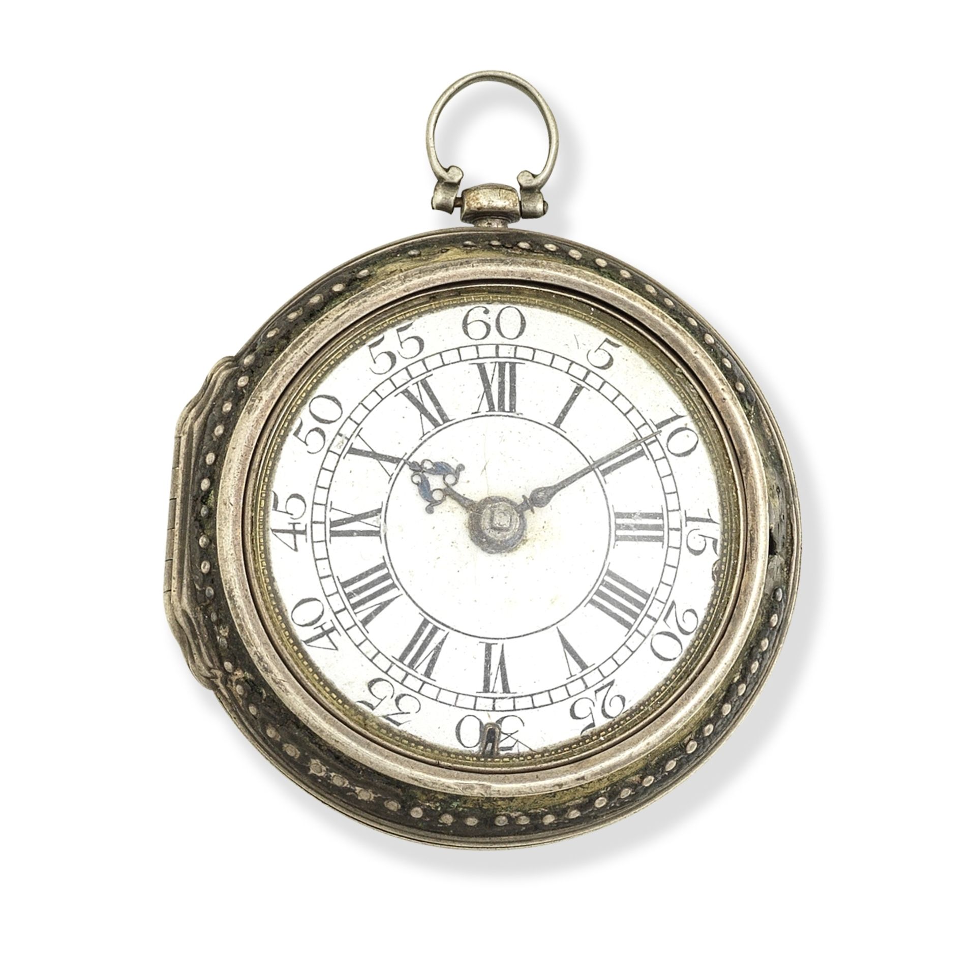 Markwick Markham, London. A silver key wind pair case pocket watch Circa 1750